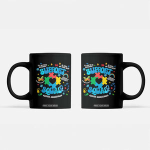 Autism Awareness Support Squad Coffee Mug In April We Wear Blue TS02 Black Print Your Wear