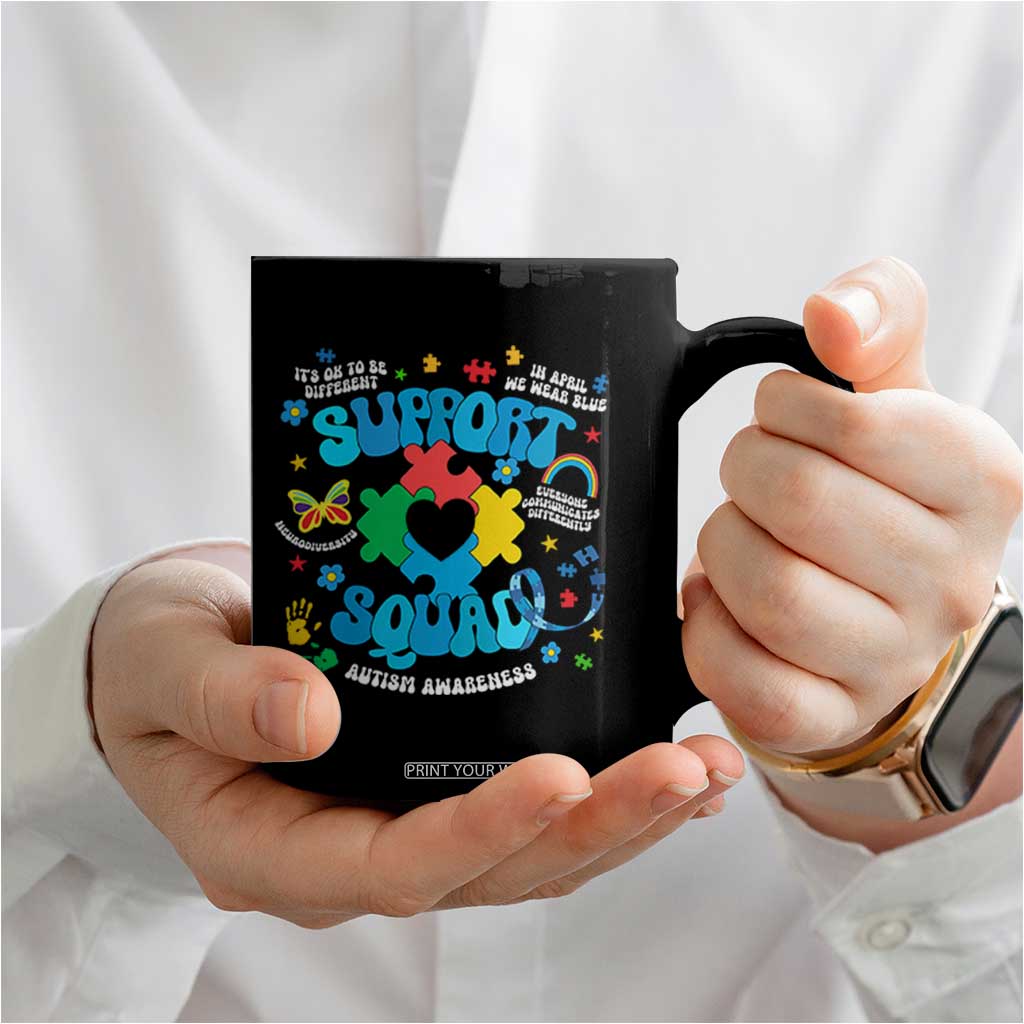 Autism Awareness Support Squad Coffee Mug In April We Wear Blue TS02 Print Your Wear