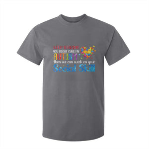 Autism Awareness T Shirt For Kid Keep Staring You Might Cure My Autism Heart Puzzle TS10 Charcoal Print Your Wear