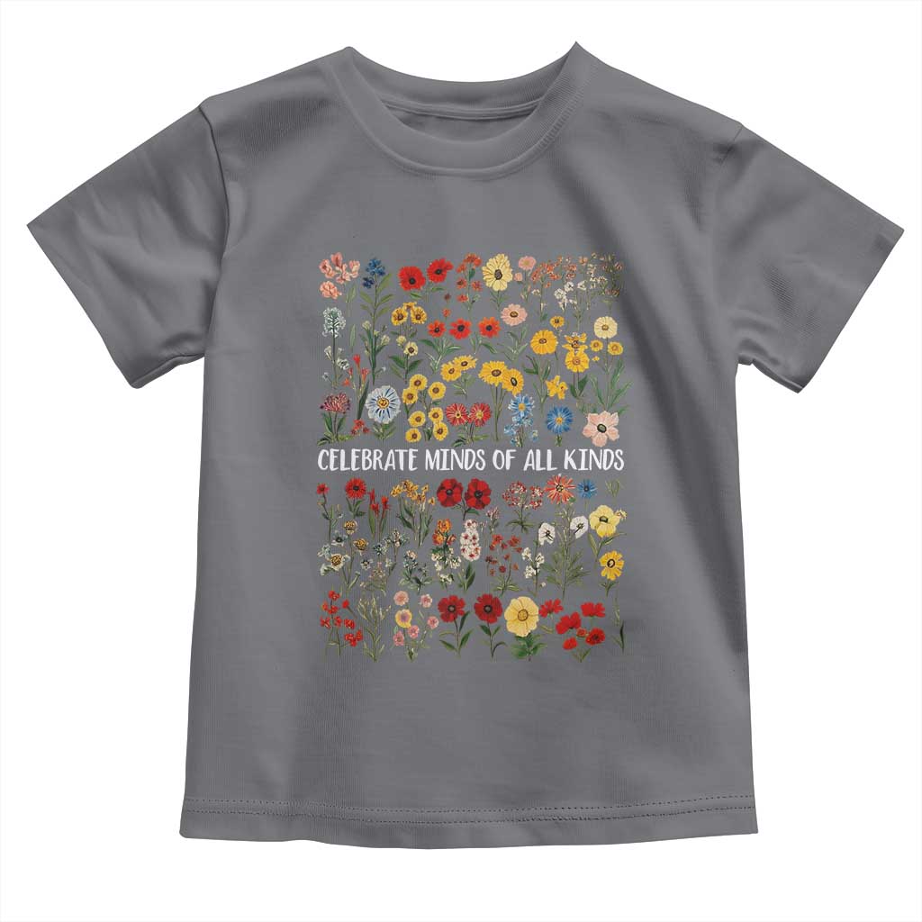 Autism Awareness Toddler T Shirt Neurodiversity Celebrate Minds of All Kinds TS10 Charcoal Print Your Wear