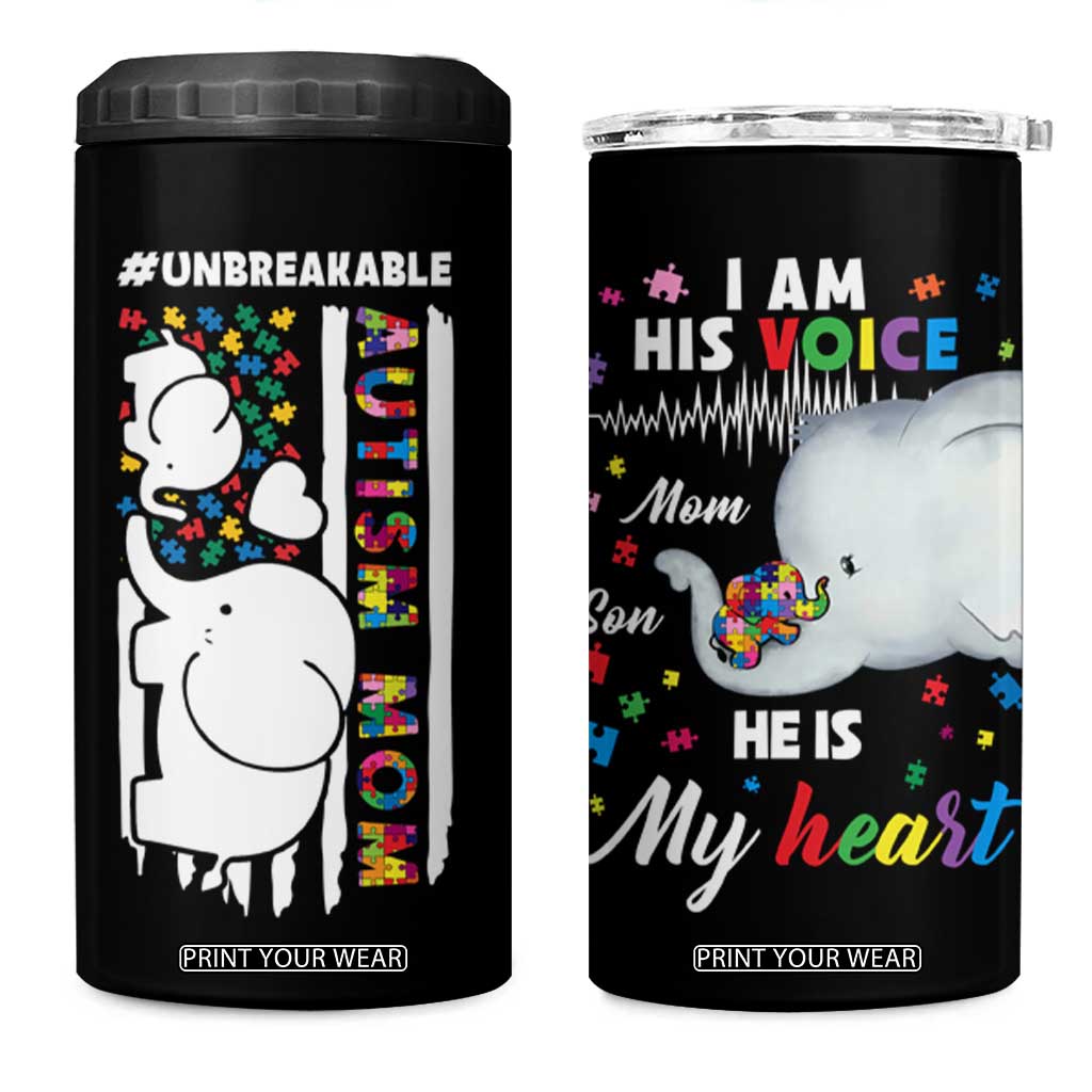 Autism Mom Gifts 4 in 1 Can Cooler Tumbler Autistic Kid Parents Mothers Day Autism Awareness TB10 One Size: 16 oz Black Print Your Wear