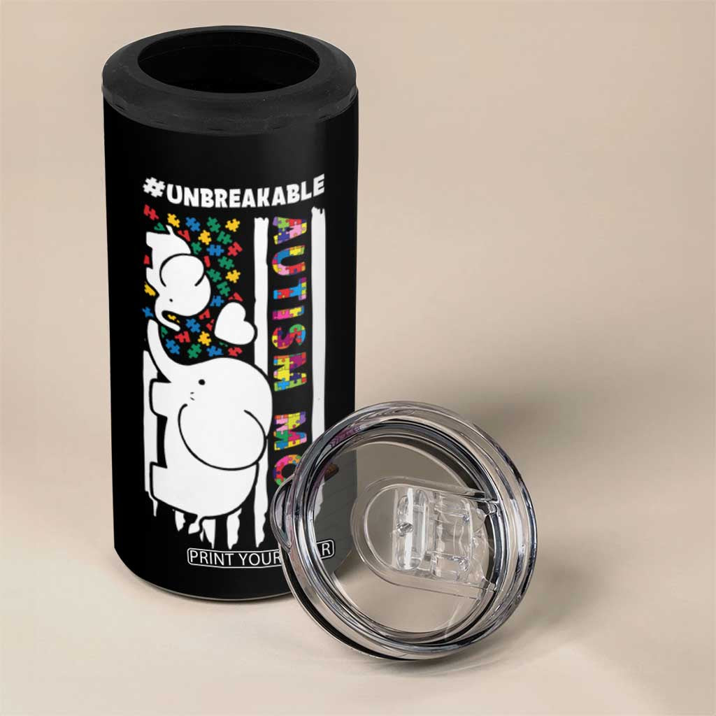 Autism Mom Gifts 4 in 1 Can Cooler Tumbler Autistic Kid Parents Mothers Day Autism Awareness TB10 Print Your Wear