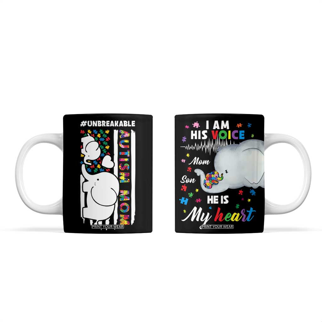 Autism Mom Gifts Coffee Mug Autistic Kid Parents Mothers Day Autism Awareness TB10 Black Print Your Wear