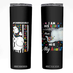 Autism Mom Gifts Skinny Tumbler Autistic Kid Parents Mothers Day Autism Awareness TB10 Black Print Your Wear