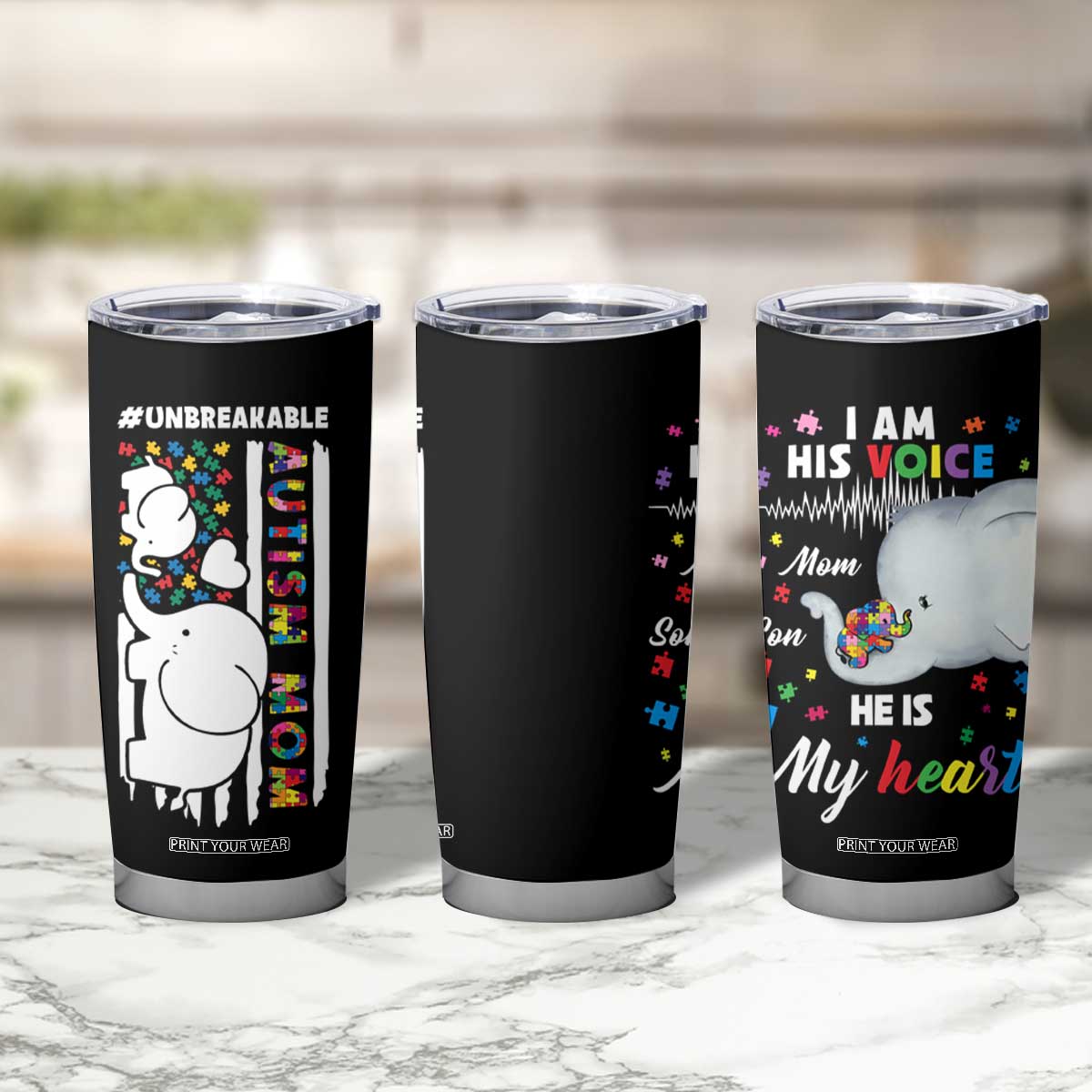 Autism Mom Gifts Tumbler Cup Autistic Kid Parents Mothers Day Autism Awareness TB10 Print Your Wear