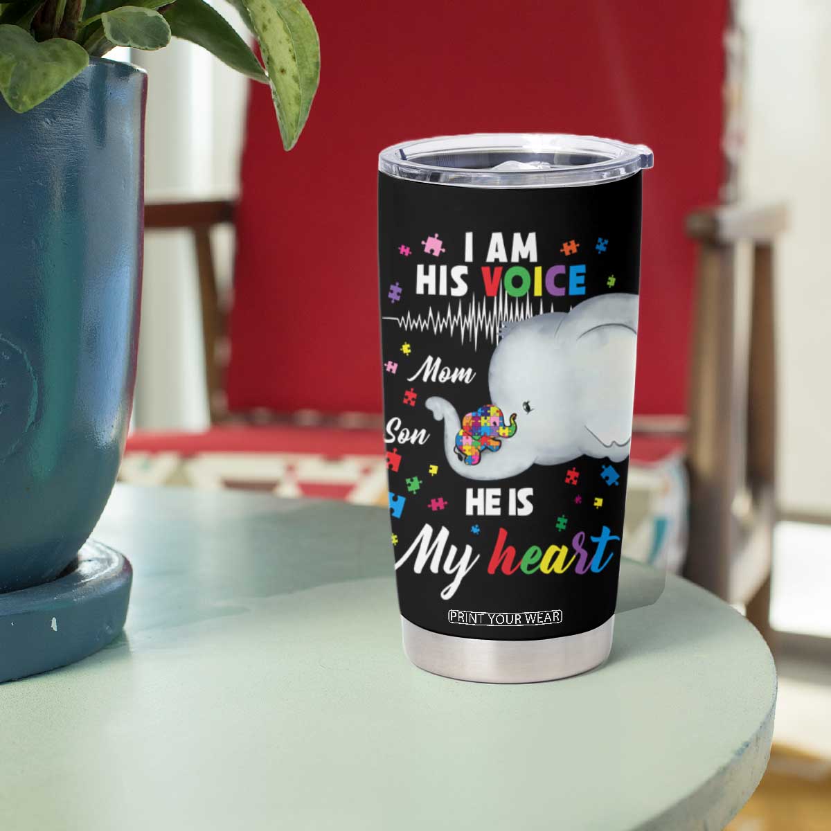 Autism Mom Gifts Tumbler Cup Autistic Kid Parents Mothers Day Autism Awareness TB10 Print Your Wear