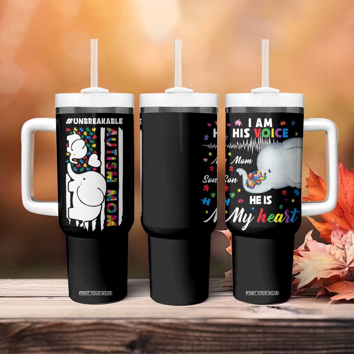 Autism Mom Gifts Tumbler With Handle Autistic Kid Parents Mothers Day Autism Awareness TB10 Print Your Wear