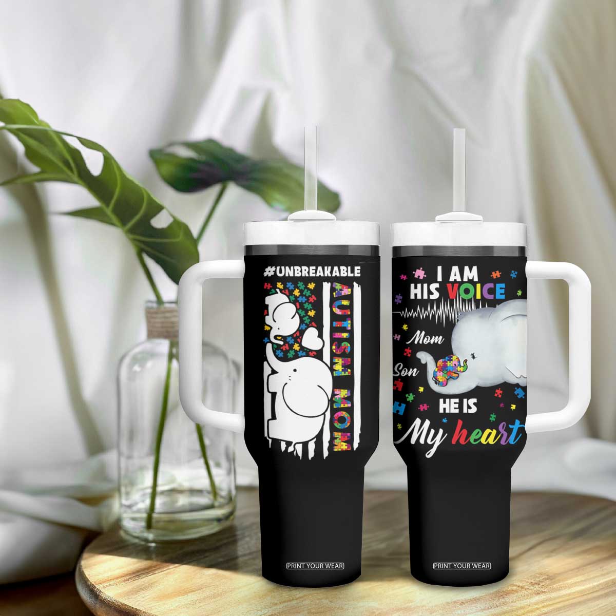 Autism Mom Gifts Tumbler With Handle Autistic Kid Parents Mothers Day Autism Awareness TB10 Print Your Wear