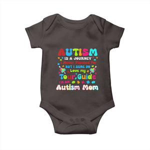 Autism Mom's Journey Baby Onesie TS10 Dark Chocolate Print Your Wear