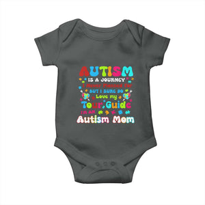 Autism Mom's Journey Baby Onesie TS10 Dark Heather Print Your Wear