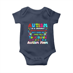 Autism Mom's Journey Baby Onesie TS10 Navy Print Your Wear