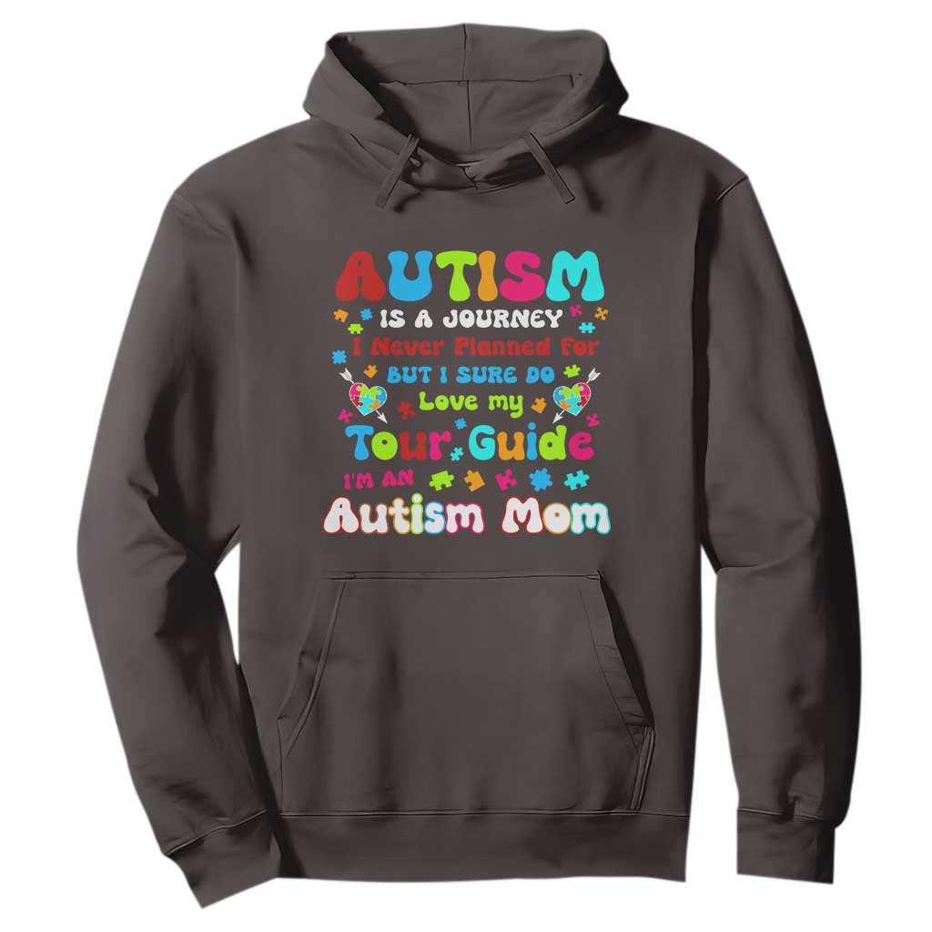 Autism Mom's Journey Hoodie TS10 Dark Chocolate Print Your Wear