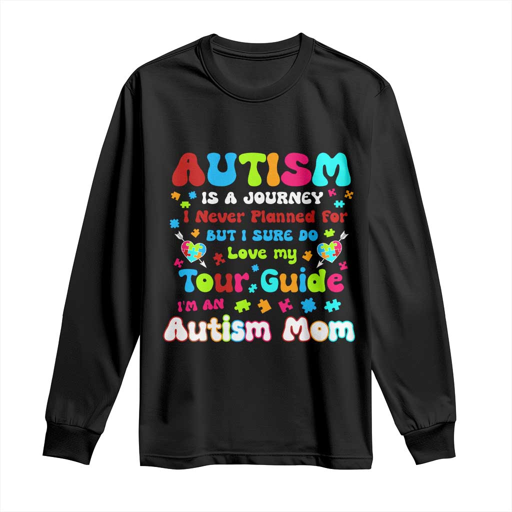 Autism Mom's Journey Long Sleeve Shirt TS10 Black Print Your Wear