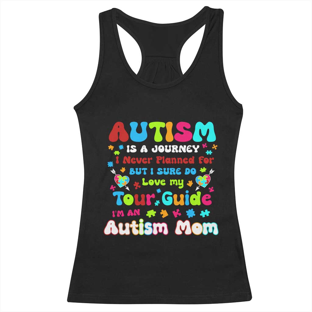 Autism Mom's Journey Racerback Tank Top TS10 Black Print Your Wear