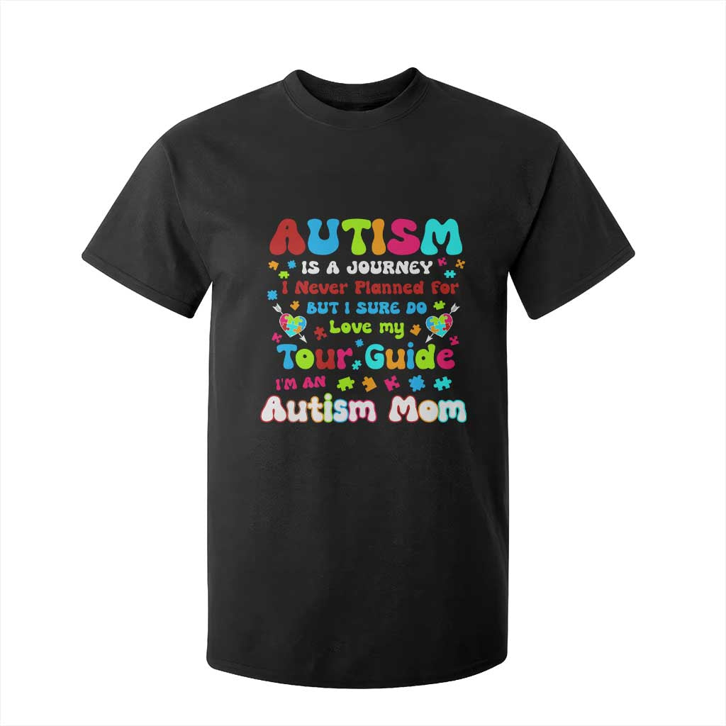 Autism Mom's Journey T Shirt For Kid TS10 Black Print Your Wear