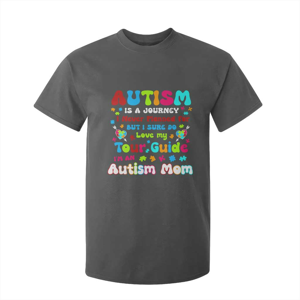 Autism Mom's Journey T Shirt For Kid TS10 Dark Heather Print Your Wear