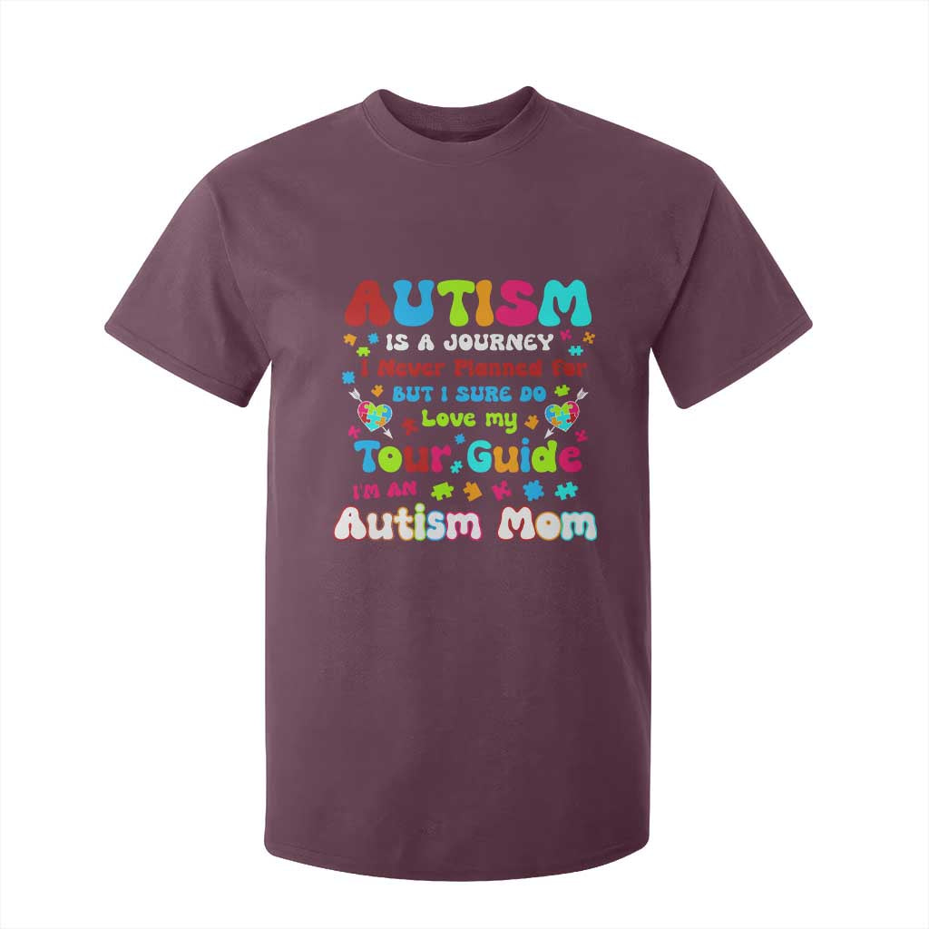 Autism Mom's Journey T Shirt For Kid TS10 Maroon Print Your Wear