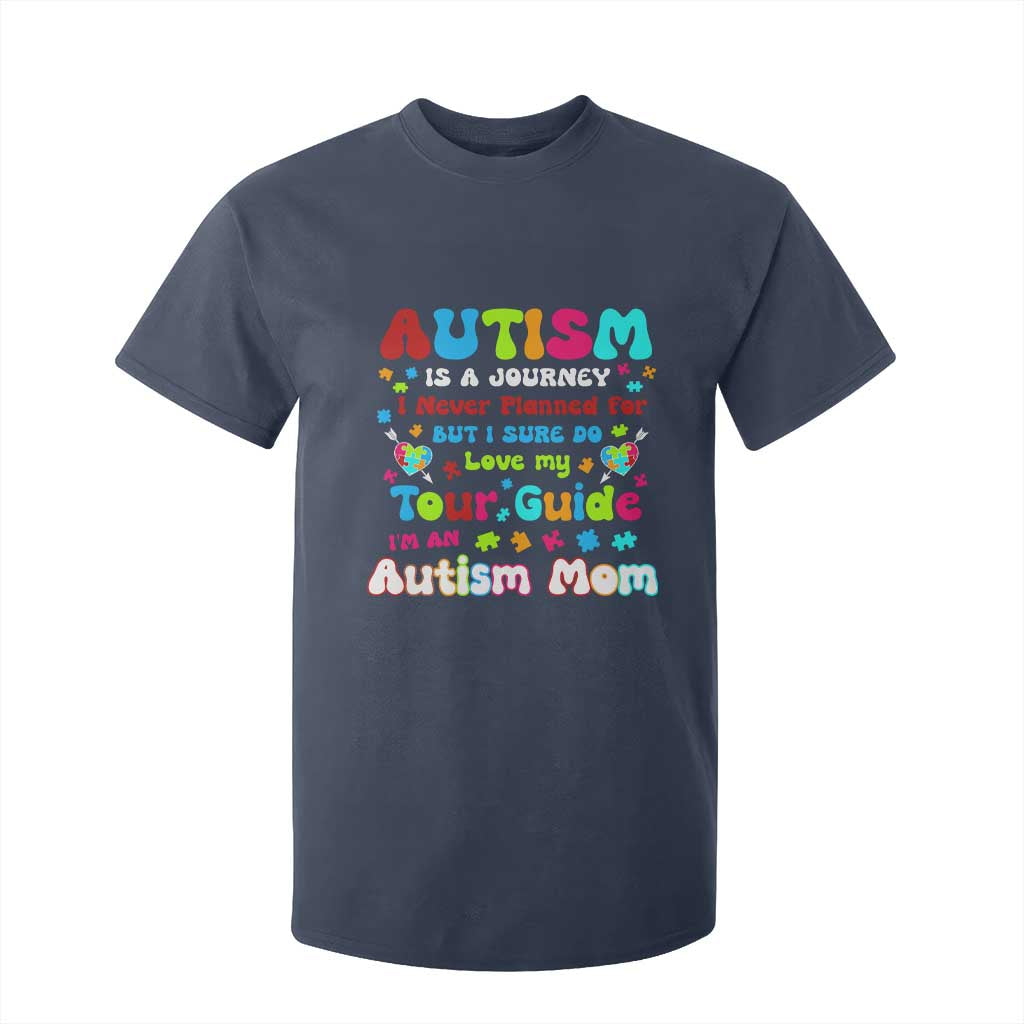 Autism Mom's Journey T Shirt For Kid TS10 Navy Print Your Wear