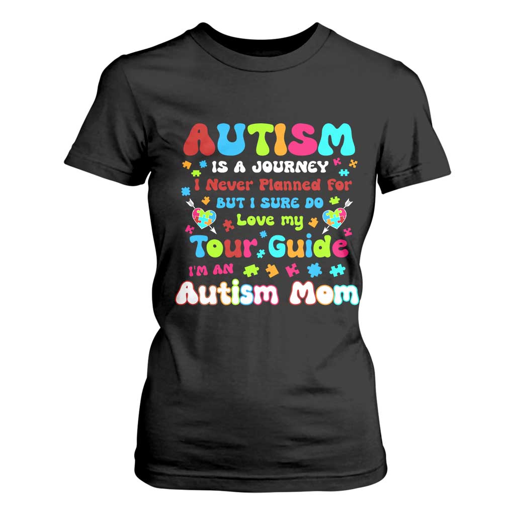 Autism Mom's Journey T Shirt For Women TS10 Black Print Your Wear