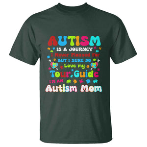 Autism Mom's Journey T Shirt TS10 Dark Forest Green Print Your Wear