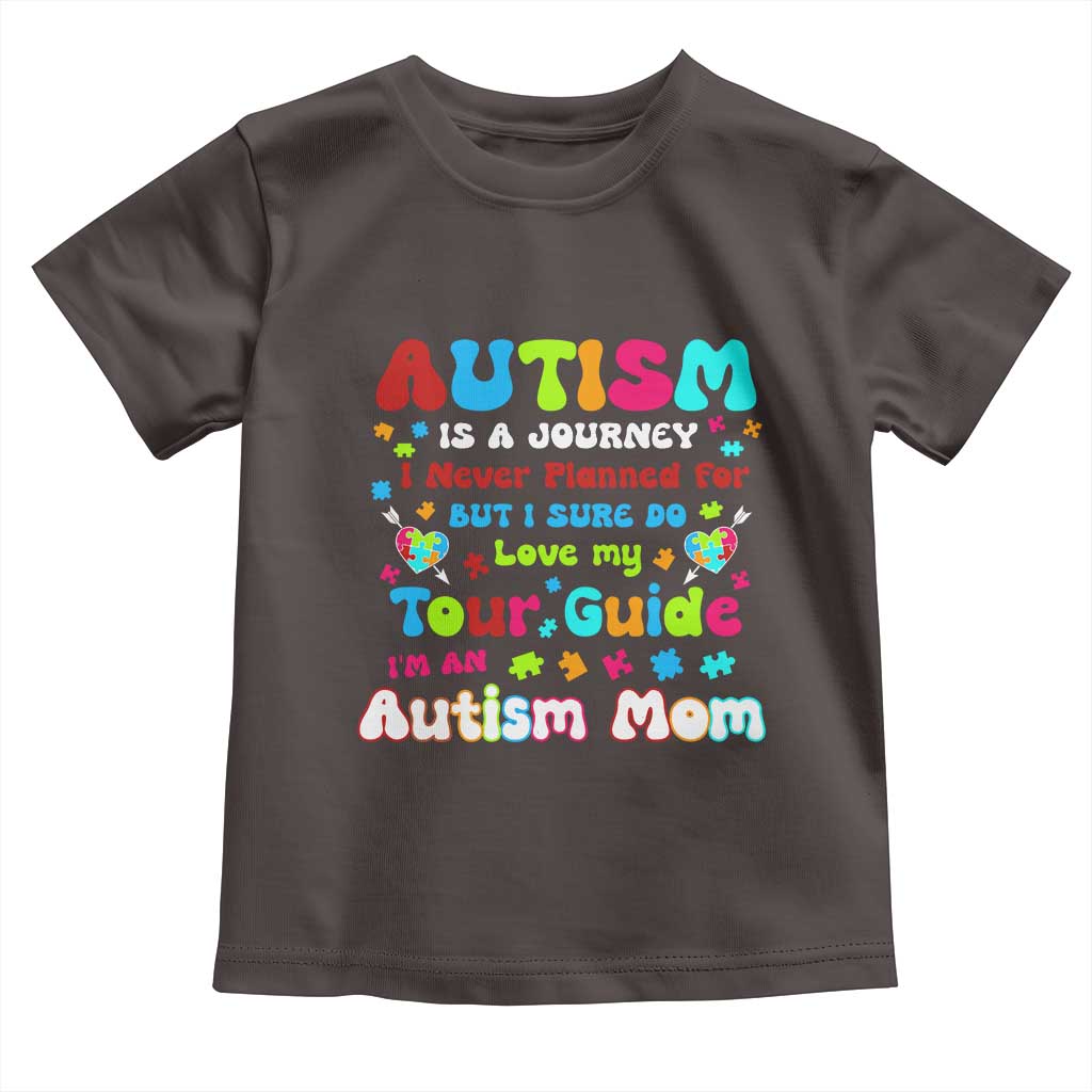Autism Mom's Journey Toddler T Shirt TS10 Dark Chocolate Print Your Wear