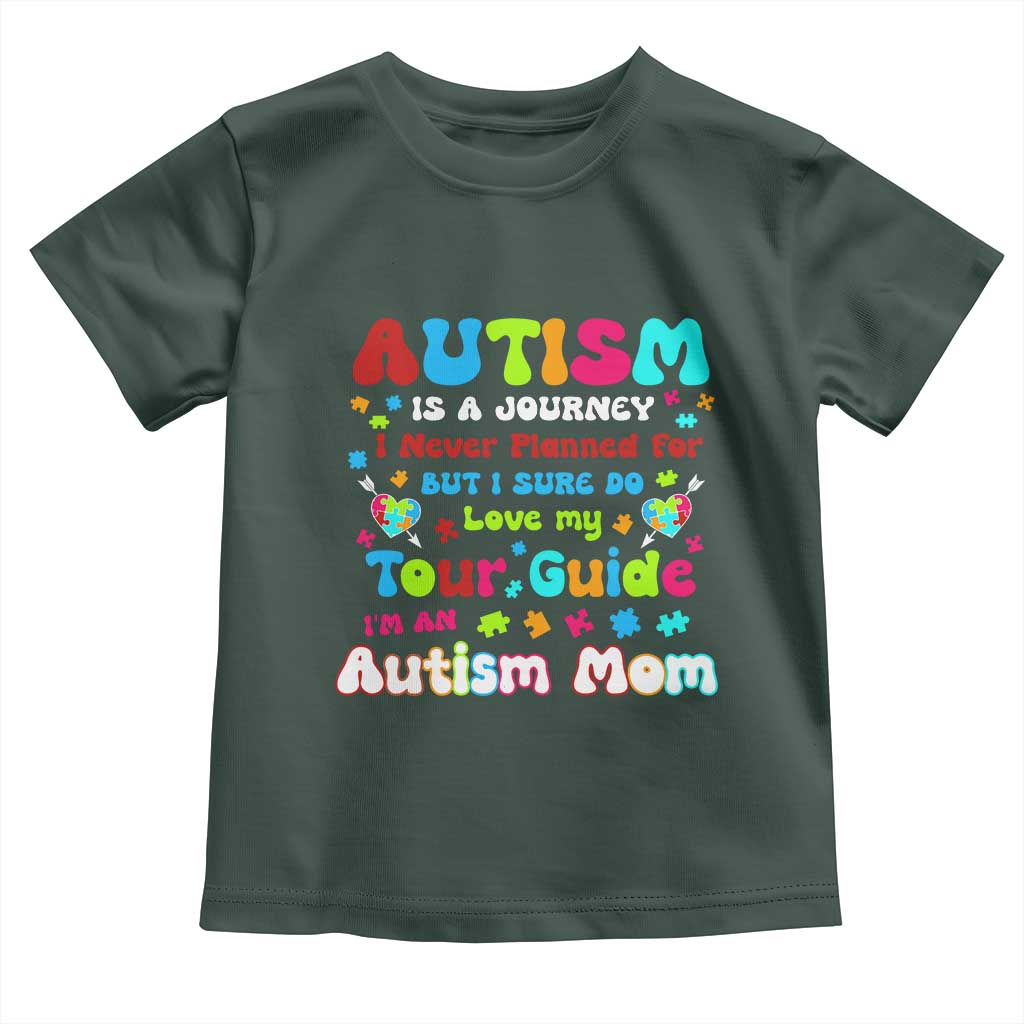 Autism Mom's Journey Toddler T Shirt TS10 Dark Forest Green Print Your Wear