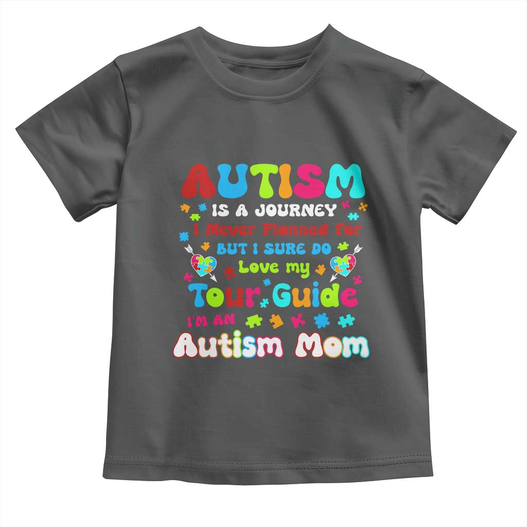 Autism Mom's Journey Toddler T Shirt TS10 Dark Heather Print Your Wear