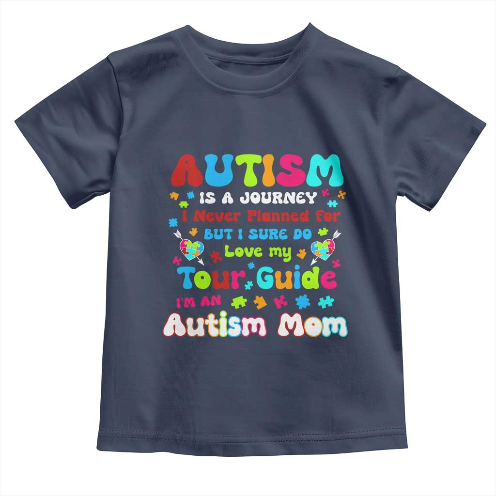 Autism Mom's Journey Toddler T Shirt TS10 Navy Print Your Wear