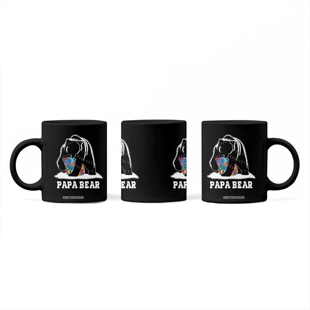 Autism Papa Bear Coffee Mug Support Autistic Matching Family Dad TS02 Print Your Wear