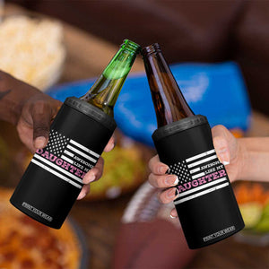 Awesome Like My Daughter 4 in 1 Can Cooler Tumbler Girl Dad Father's Day American Flag TS10 Print Your Wear
