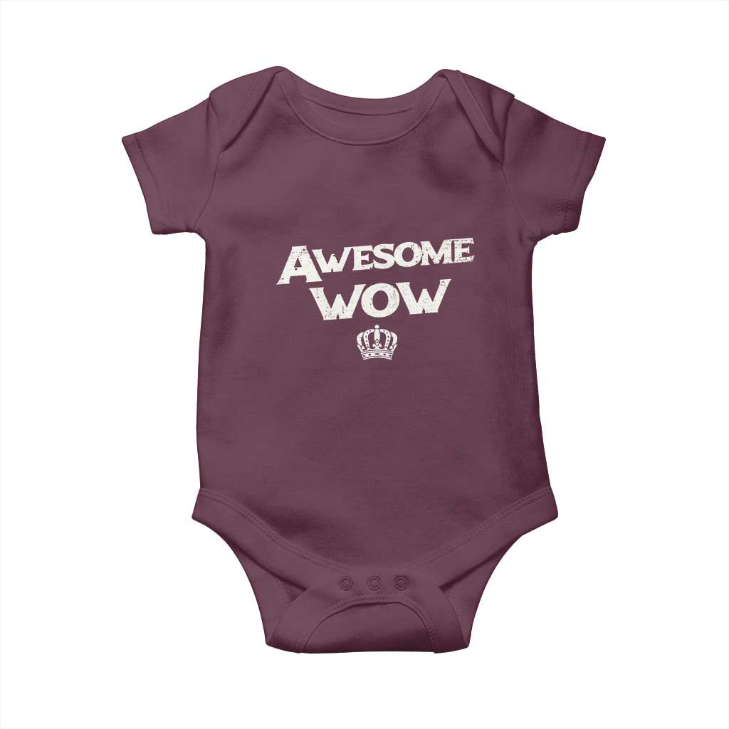 Awesome Wow Baby Onesie Alexander Hamilton Lover TS10 Maroon Print Your Wear