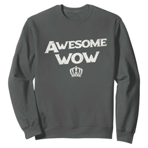 Awesome Wow Sweatshirt Alexander Hamilton Lover TS10 Dark Heather Print Your Wear