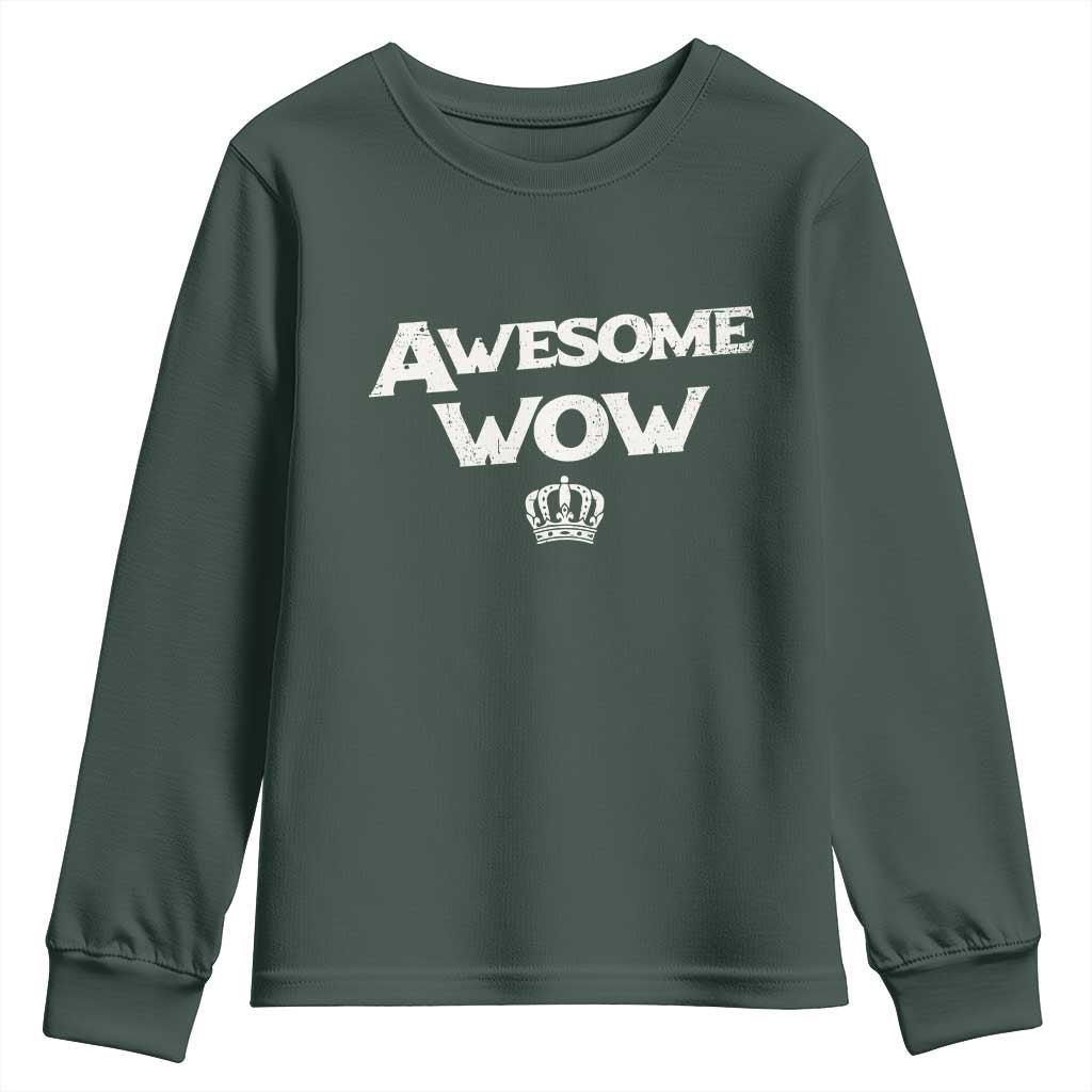 Awesome Wow Youth Sweatshirt Alexander Hamilton Lover TS10 Dark Forest Green Print Your Wear