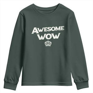 Awesome Wow Youth Sweatshirt Alexander Hamilton Lover TS10 Dark Forest Green Print Your Wear