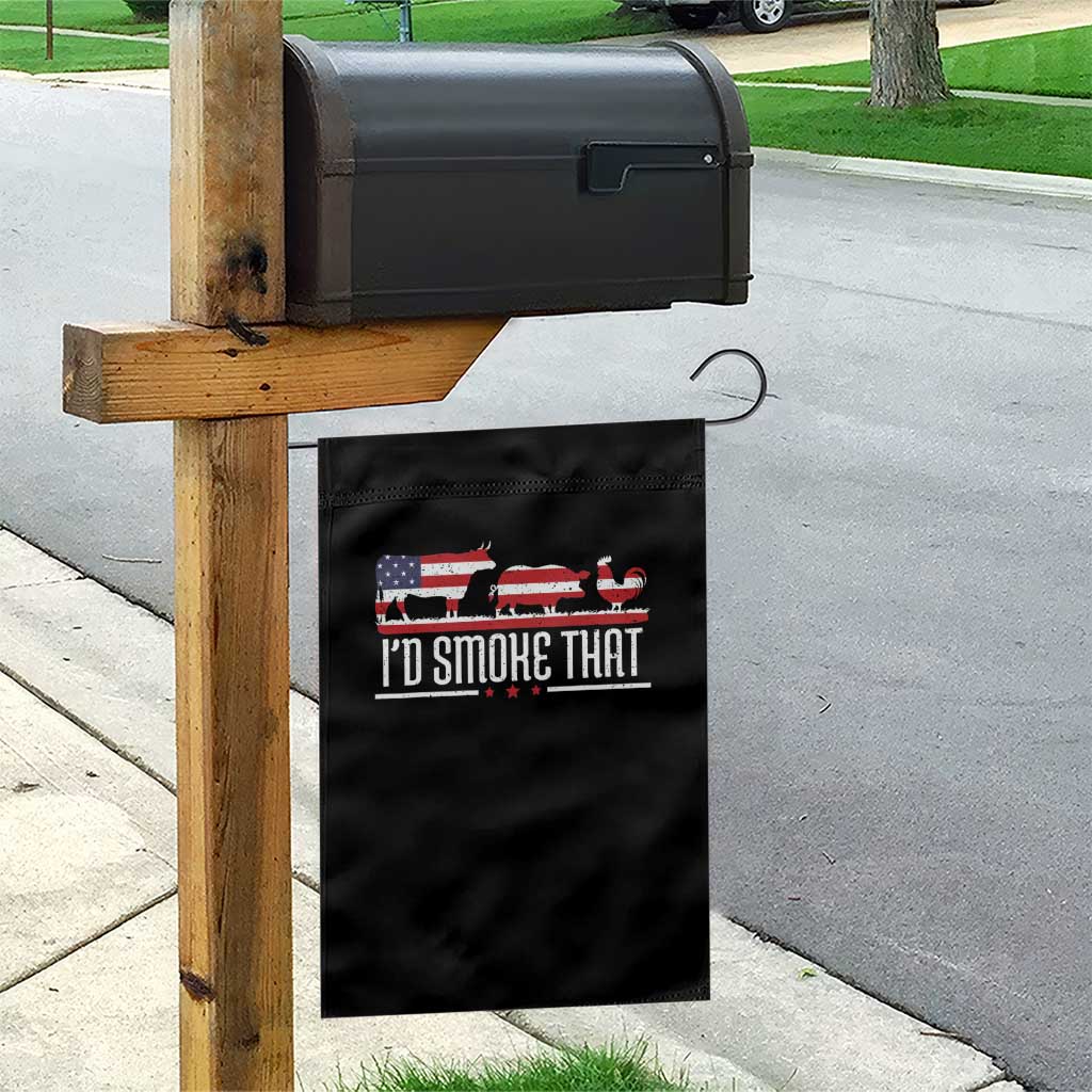 BBQ 4th July Garden Flag I'd Smoke That Patriot Barbeque Cook Chef TS10 Print Your Wear