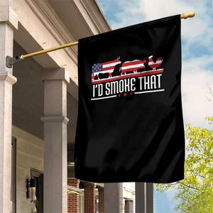 BBQ 4th July Garden Flag I'd Smoke That Patriot Barbeque Cook Chef TS10 Print Your Wear