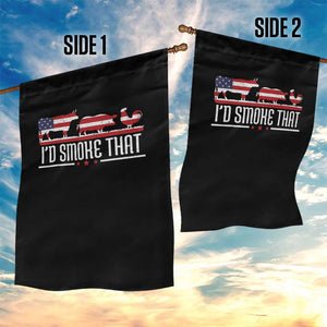 BBQ 4th July Garden Flag I'd Smoke That Patriot Barbeque Cook Chef TS10 Print Your Wear