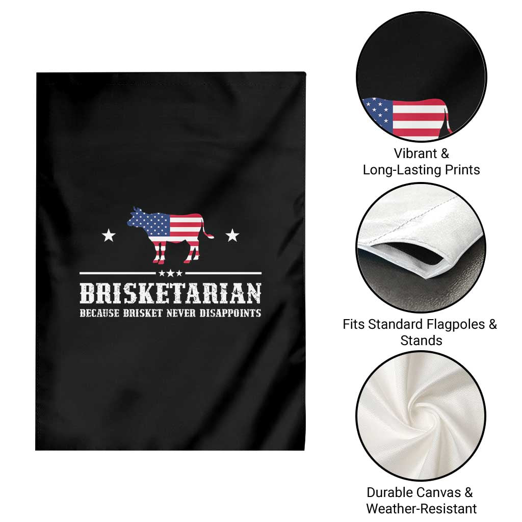 BBQ Lover Garden Flag Brisketarian Because Brisket Never Disappoints Grill Master American Flag TS11 Print Your Wear