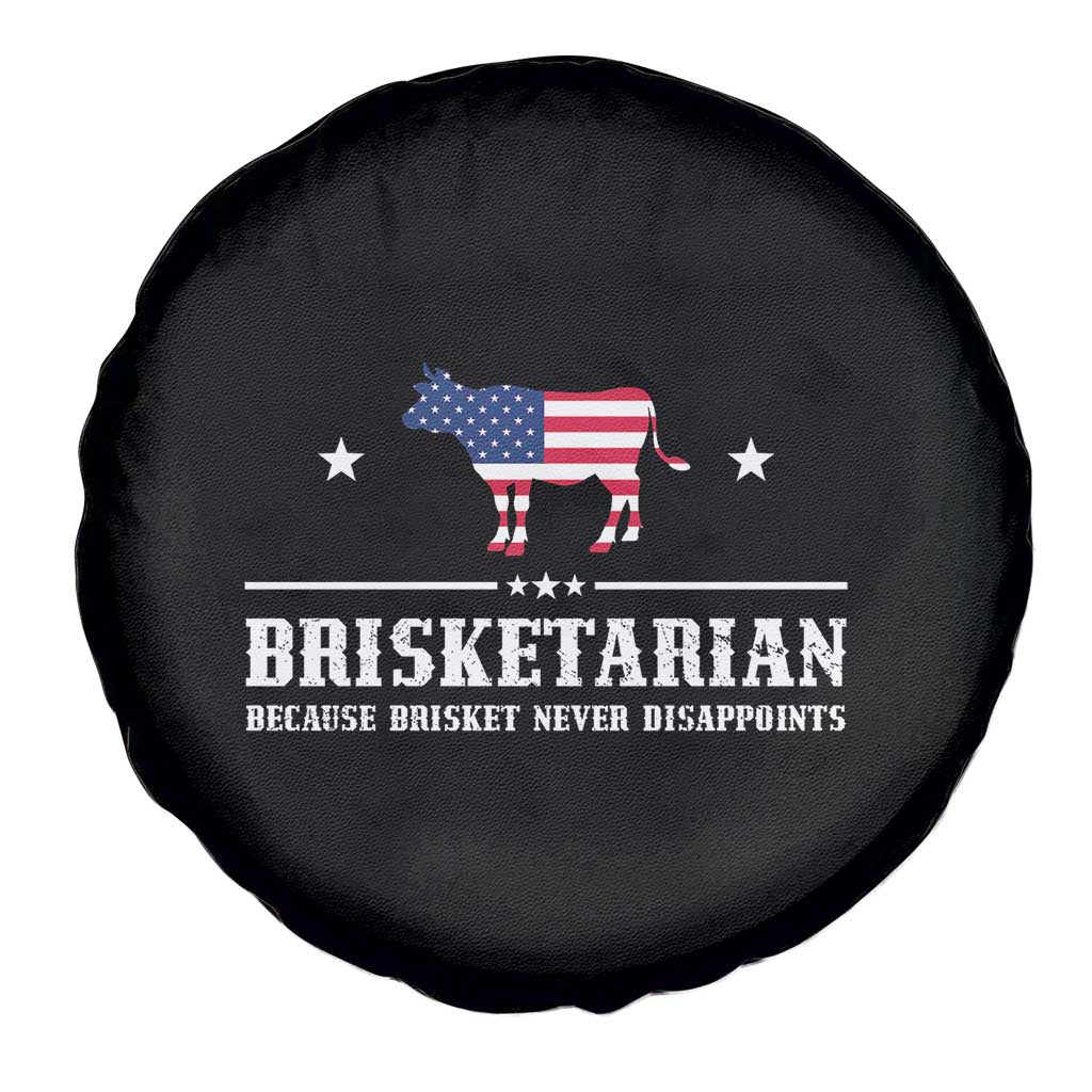 BBQ Lover Spare Tire Cover Brisketarian Because Brisket Never Disappoints Grill Master American Flag TS11 Print Your Wear