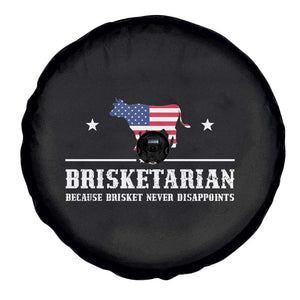 BBQ Lover Spare Tire Cover Brisketarian Because Brisket Never Disappoints Grill Master American Flag TS11 Print Your Wear