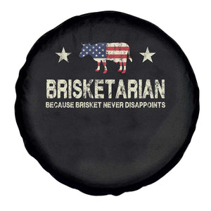 BBQ Spare Tire Cover Brisketarian Because Brisket Never Disappoints American Flag TS10 Print Your Wear