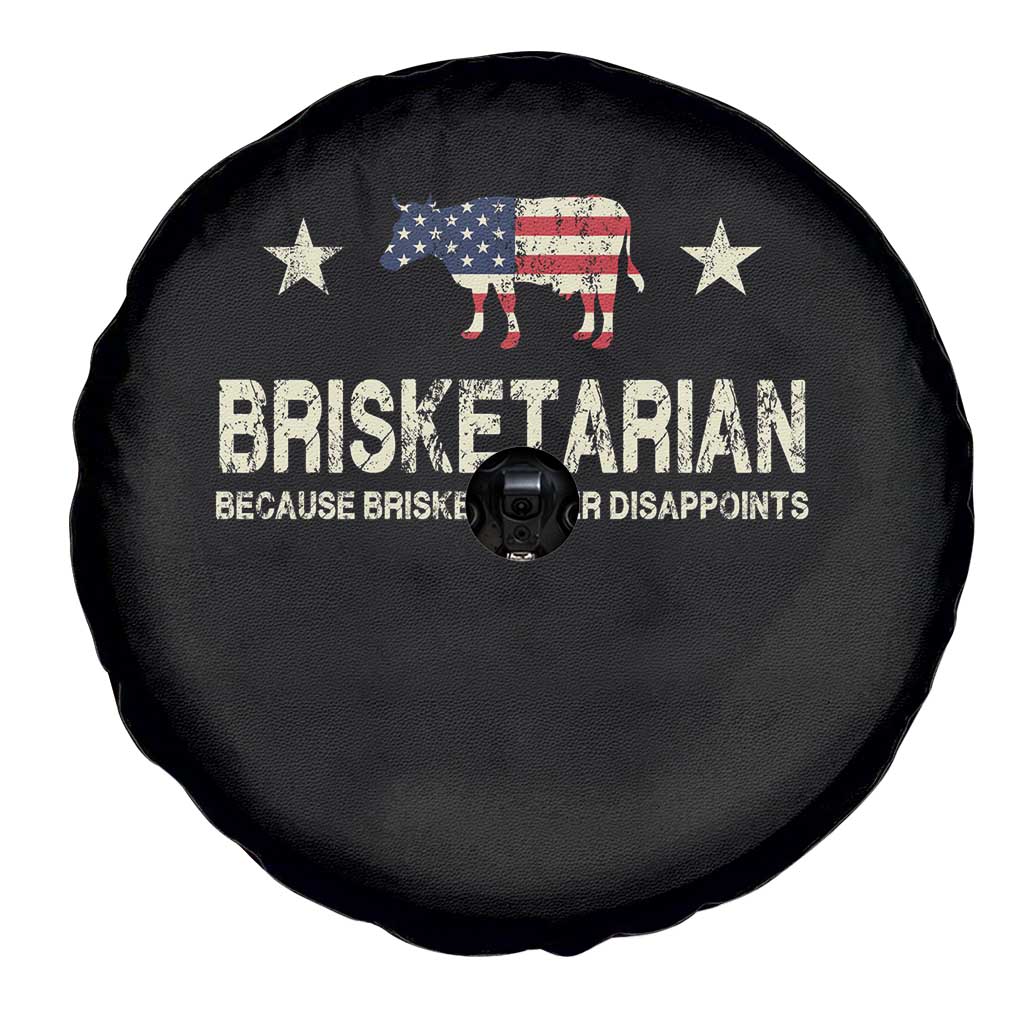 BBQ Spare Tire Cover Brisketarian Because Brisket Never Disappoints American Flag TS10 Print Your Wear