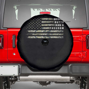 BBQ Spare Tire Cover Grilling Gifts For Grill Dad Meat Smoker Grill Camo Flag TS10 Black Print Your Wear