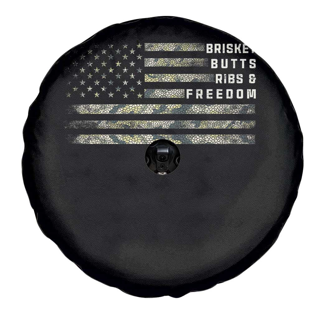 BBQ Spare Tire Cover Grilling Gifts For Grill Dad Meat Smoker Grill Camo Flag TS10 Print Your Wear