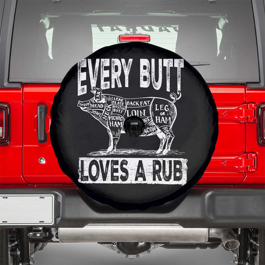 BBQ Spare Tire Cover Pork Butt Rub Dad Grill Gift TS10 Black Print Your Wear