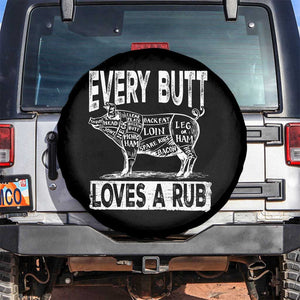 BBQ Spare Tire Cover Pork Butt Rub Dad Grill Gift TS10 No hole Black Print Your Wear