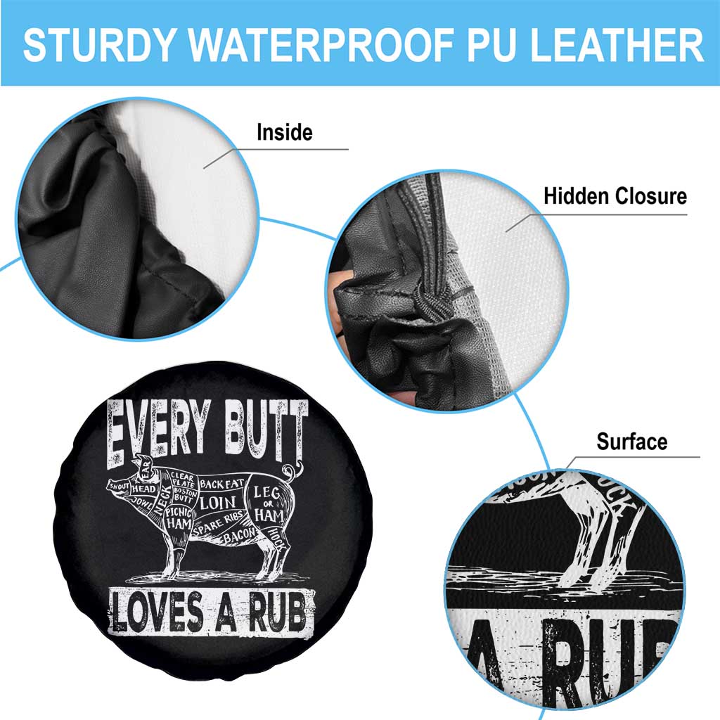 BBQ Spare Tire Cover Pork Butt Rub Dad Grill Gift TS10 Print Your Wear