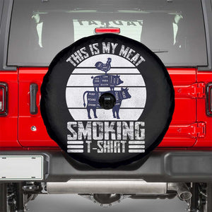 BBQ Spare Tire Cover Retro This Is My Meat Smoking Barbeque Dad TS10 Black Print Your Wear