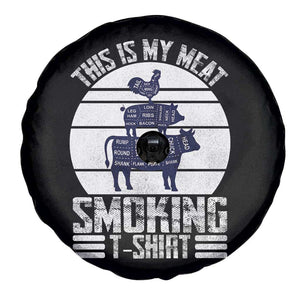BBQ Spare Tire Cover Retro This Is My Meat Smoking Barbeque Dad TS10 Print Your Wear