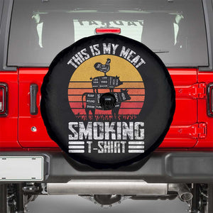 BBQ Spare Tire Cover Smoker Themed Retro Vintage My Meat Smoking TS10 Black Print Your Wear